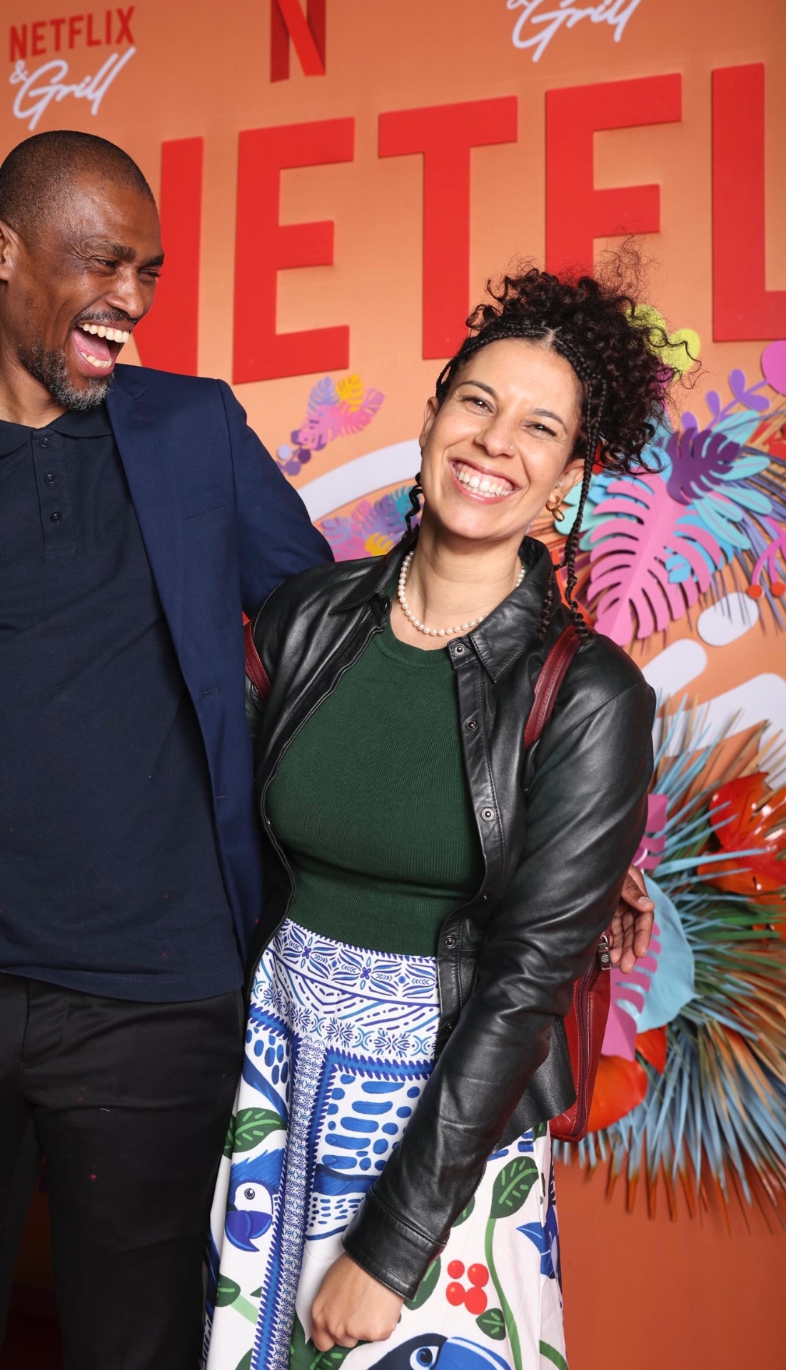 Ameera Faber with colleague Nqobizwe Ndlangamandla at a Netflix event